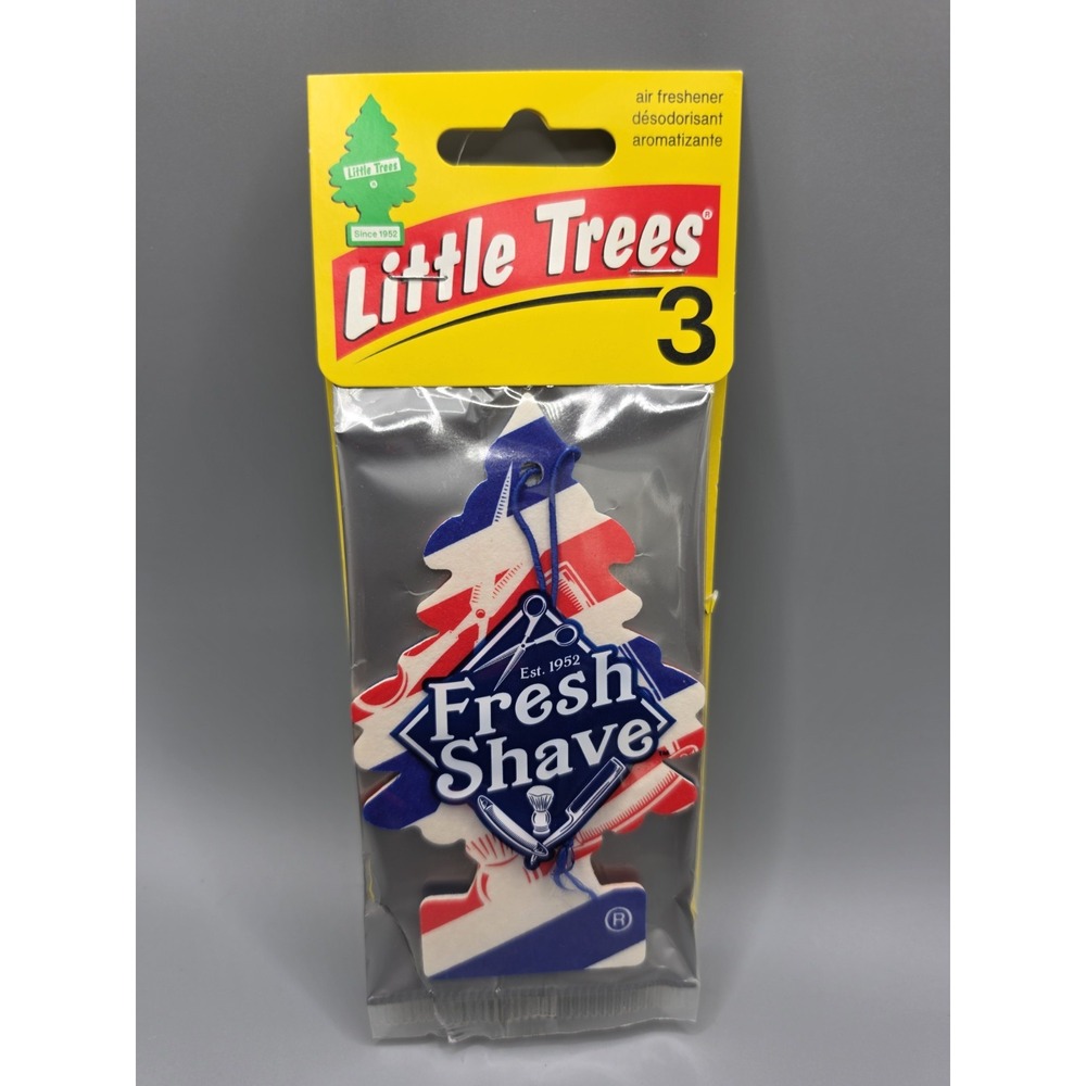 Little Trees Fresh Shave Air Freshener 3 Pack Barber Scent New Sealed